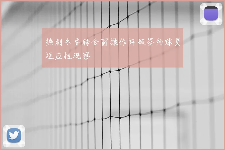 热刺冬季转会窗操作评级签约球员适应性观察
